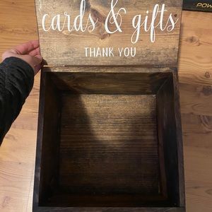 Wooden Wedding Card Box